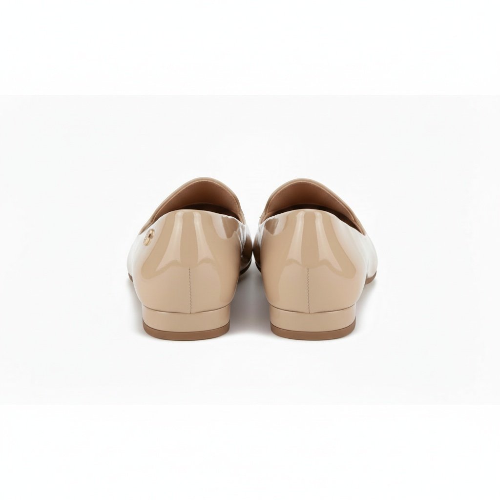 Vizzano Sapatilha Feminina Bege Verniz Brilho Estilo Urbano Bege 6