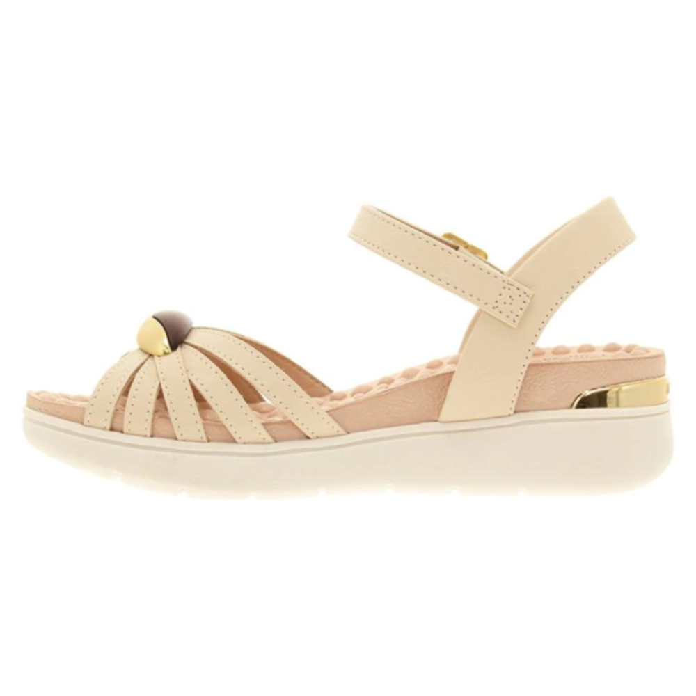 Sandalia Modare Napa Floather Feminino Ortopedica Creme Bege 5