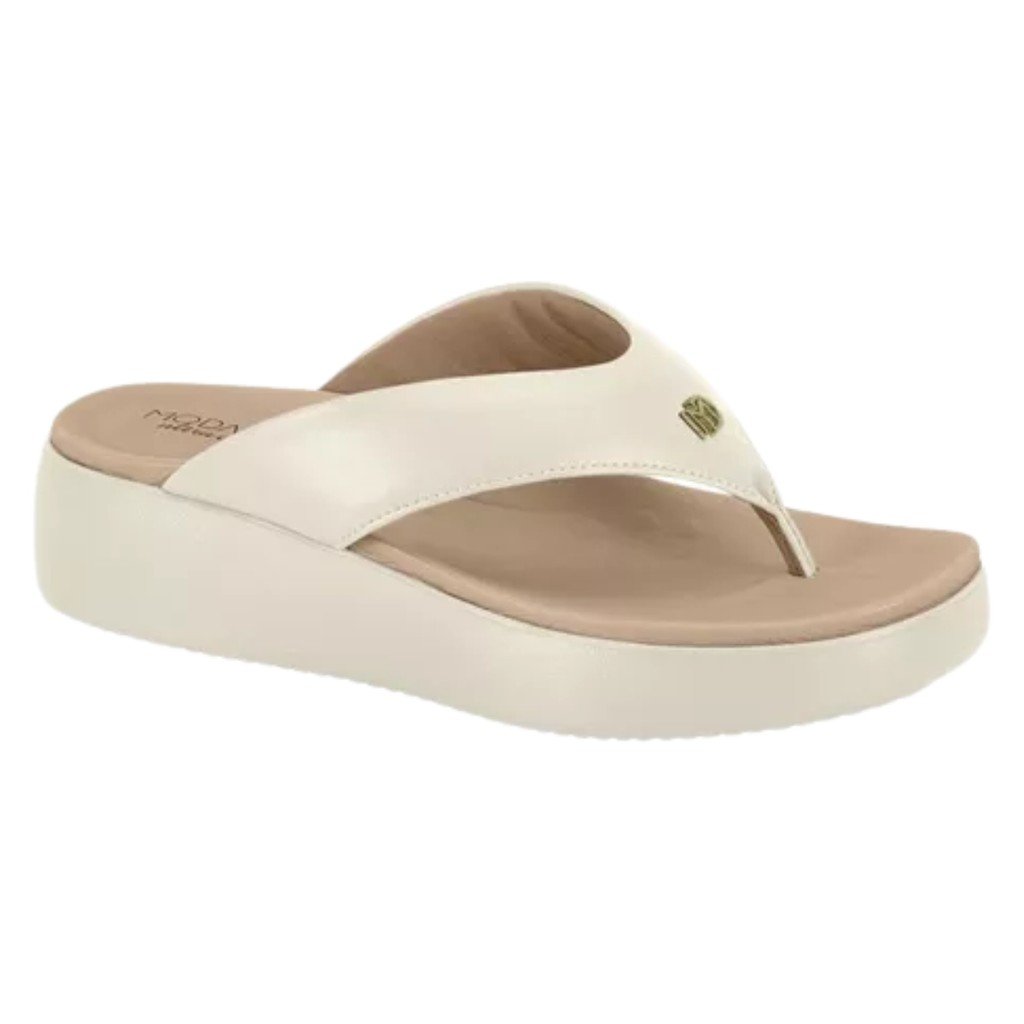 Tamanco Modare Anabela Feminina Creme Anatomica Pratica