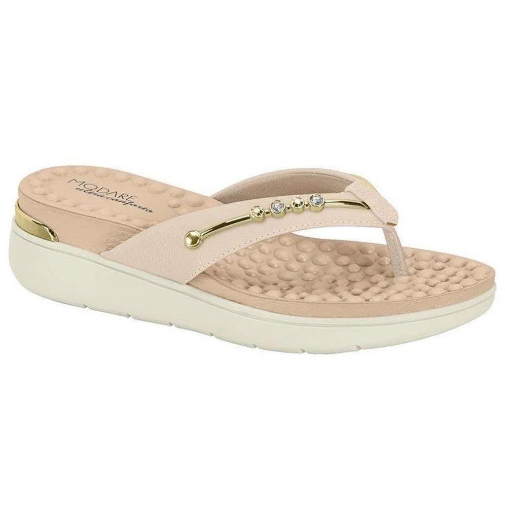 Tamanco Feminino Modare Creme Conforto Casual Leve