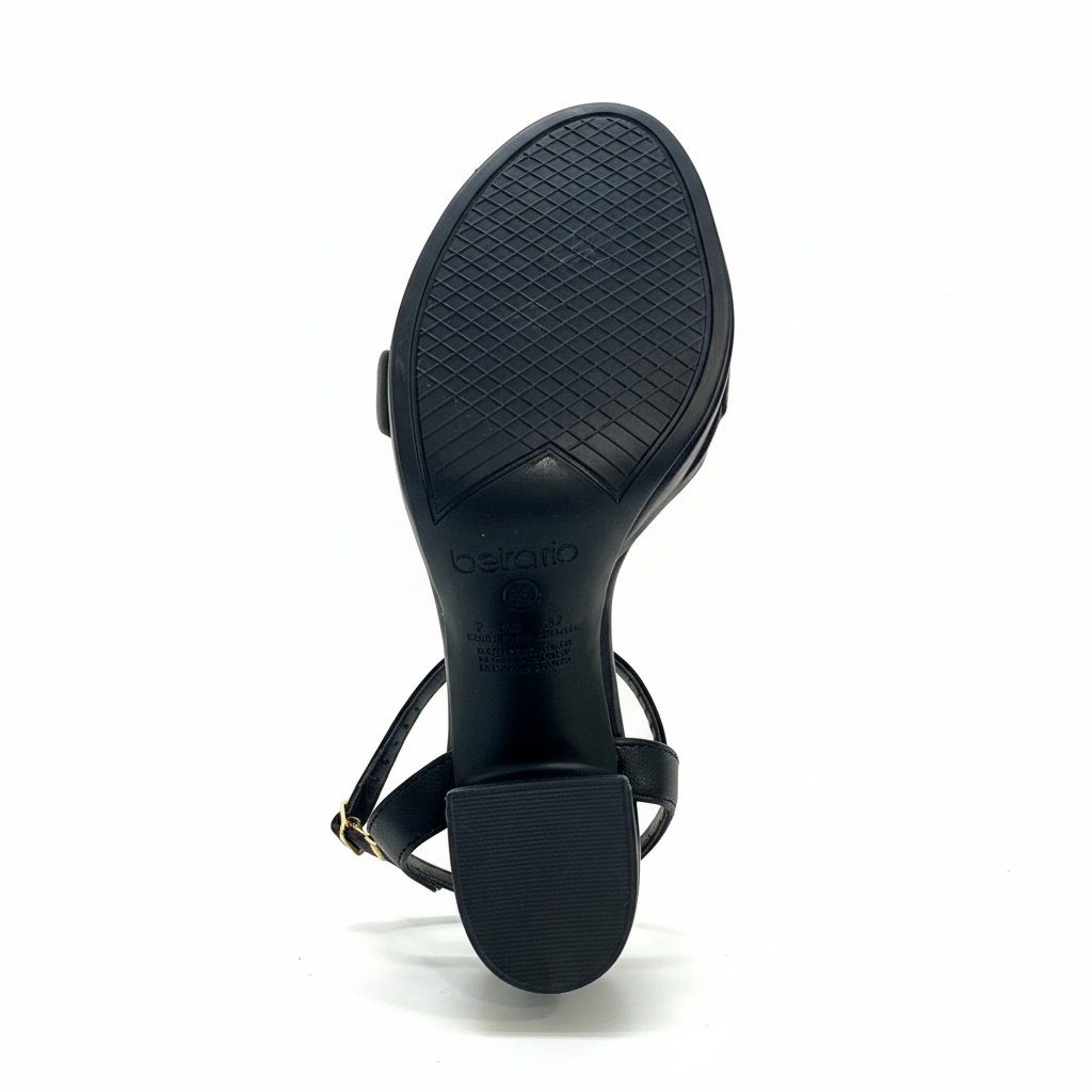 Beira Rio Sandalia Napa Turin Preta Feminina Estilo Casual Preto 7