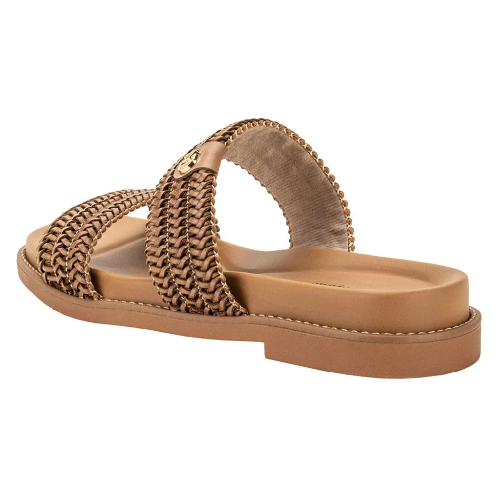 Tamanco Feminino Modare Camel Conforto Casual com Tiras Marrom 3