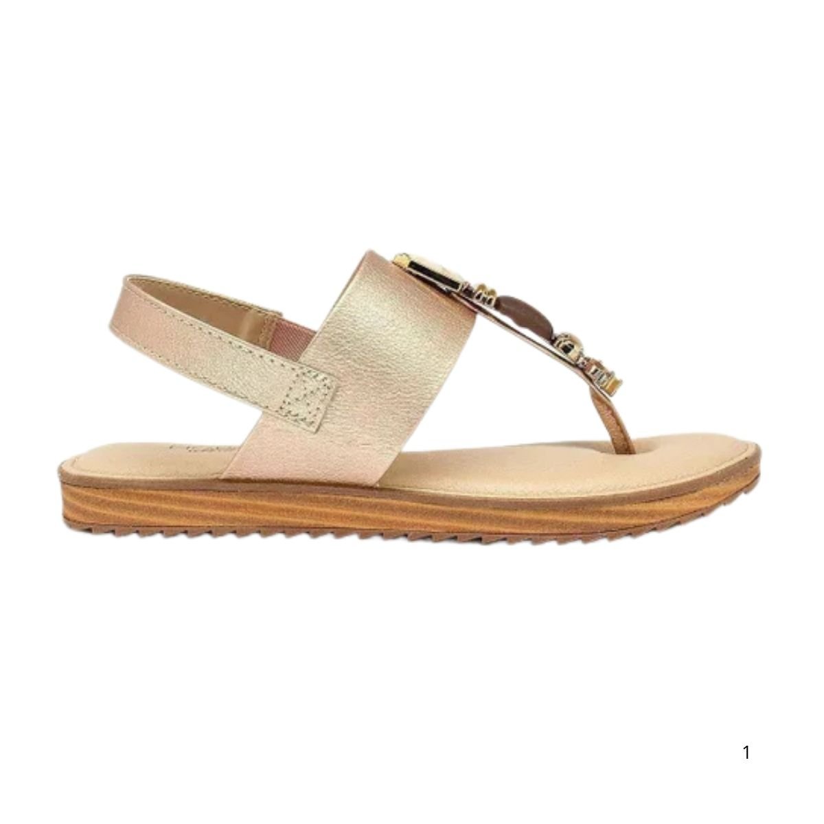 Sandalia Rasteira Modare Dourada Conforto e Estilo Dourado 3