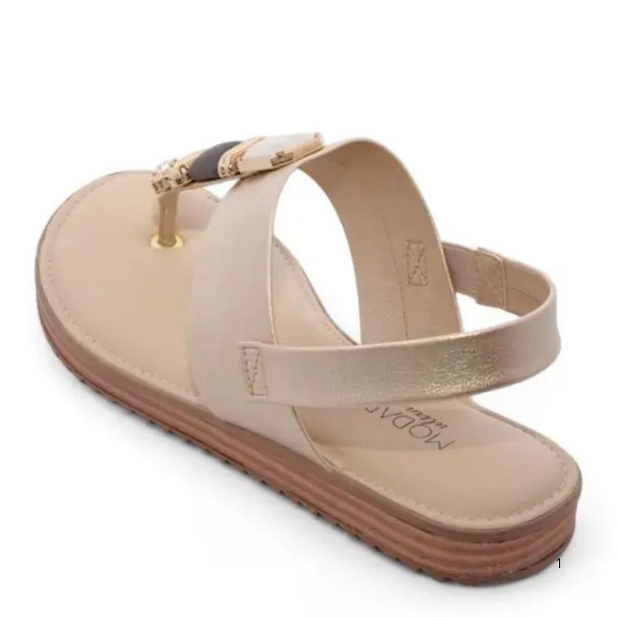 Sandalia Rasteira Modare Dourada Conforto e Estilo Dourado 4