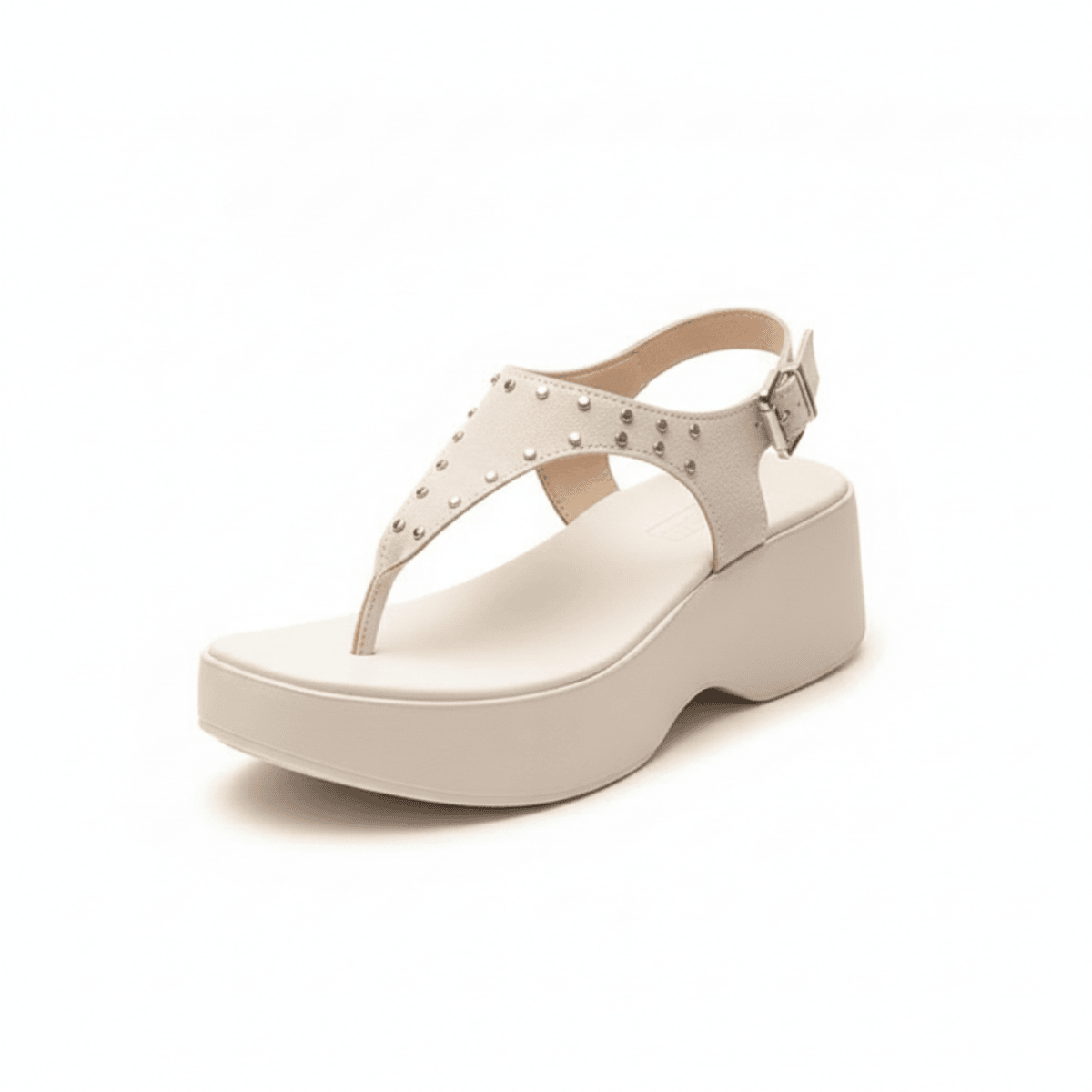 Sandalia Moleca Branco Off Feminina Fivela Ajustavel Branco 4