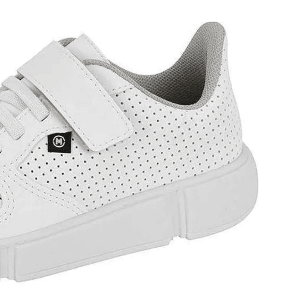 Molekinho Tenis Branco Infantil Meninos Velcro  Branco 3