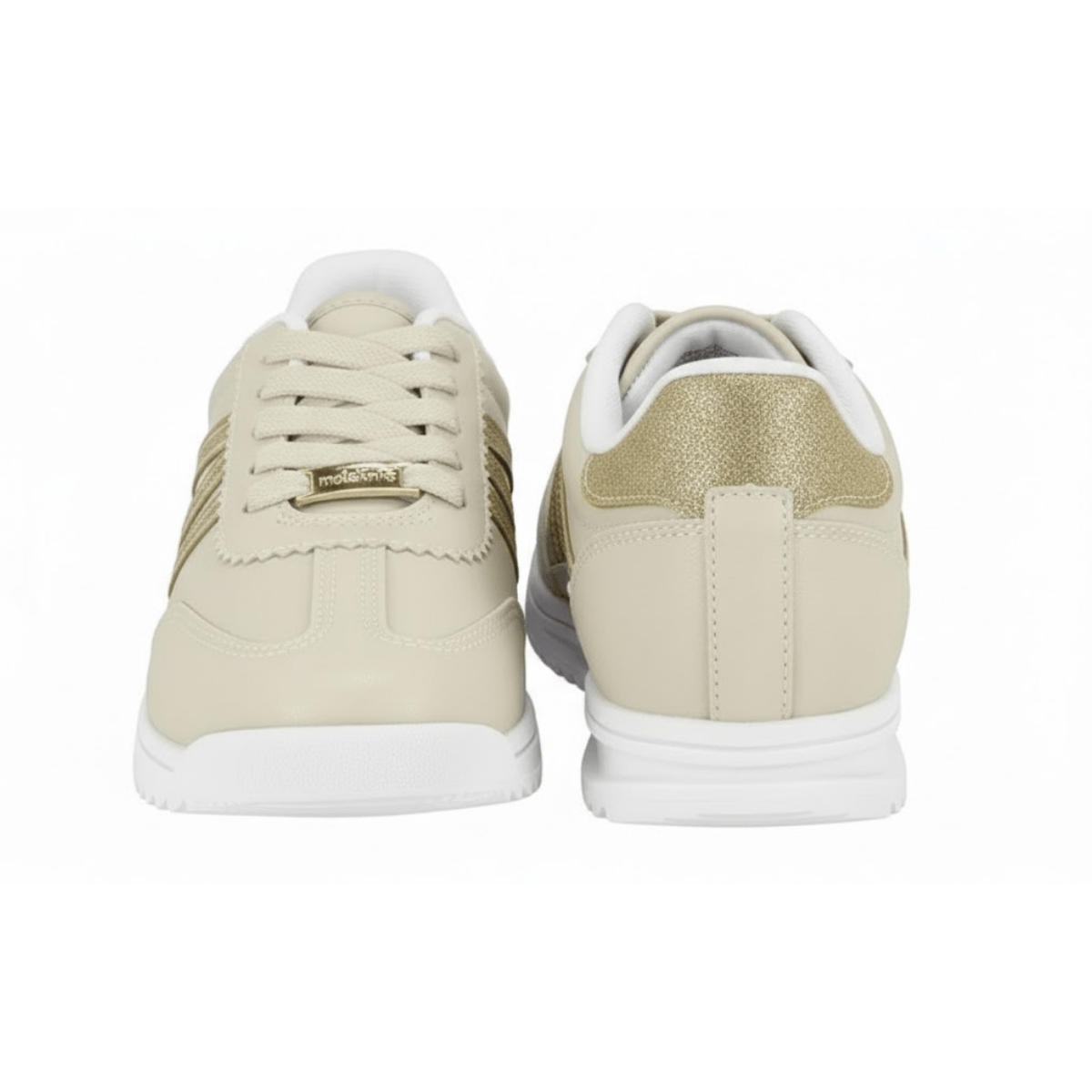 Tenis Molekinha Infantil Feminino Antiderrapante Cadarco Bege 3