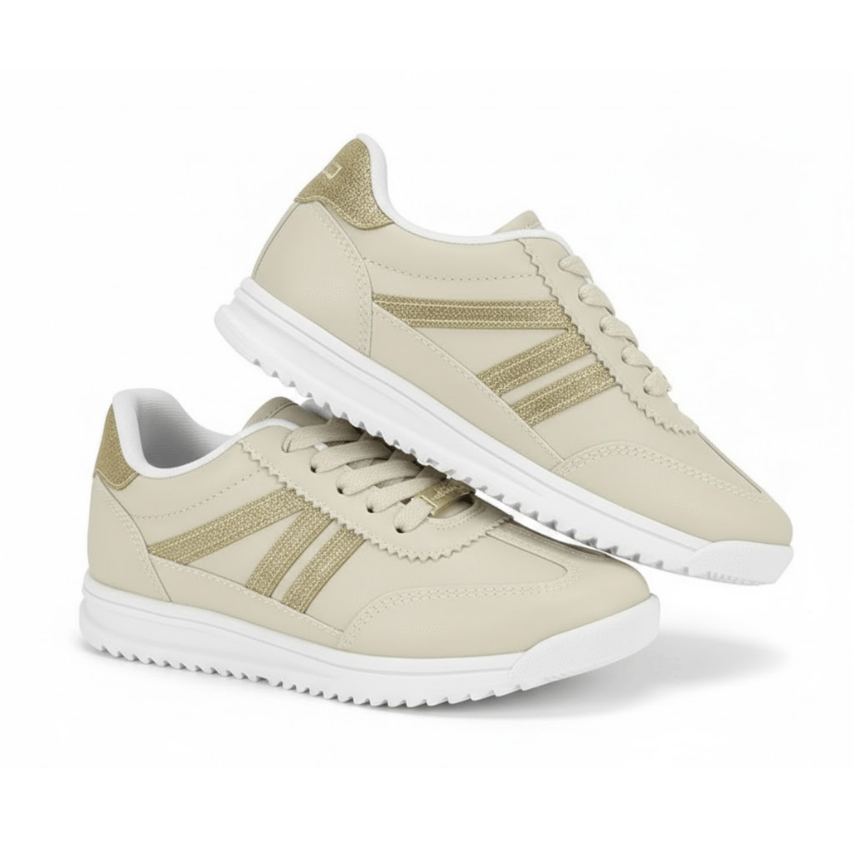 Tenis Molekinha Infantil Feminino Antiderrapante Cadarco Bege 4