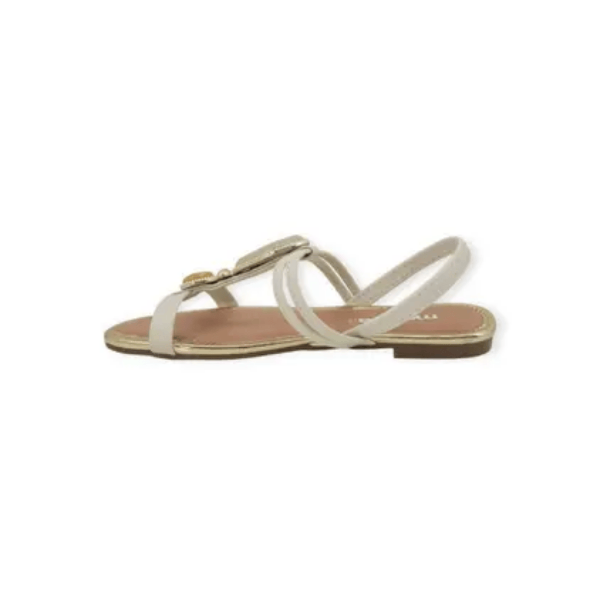 Sandalia Moleca Elastico Branco Off Design Leve Feminina Branco 4