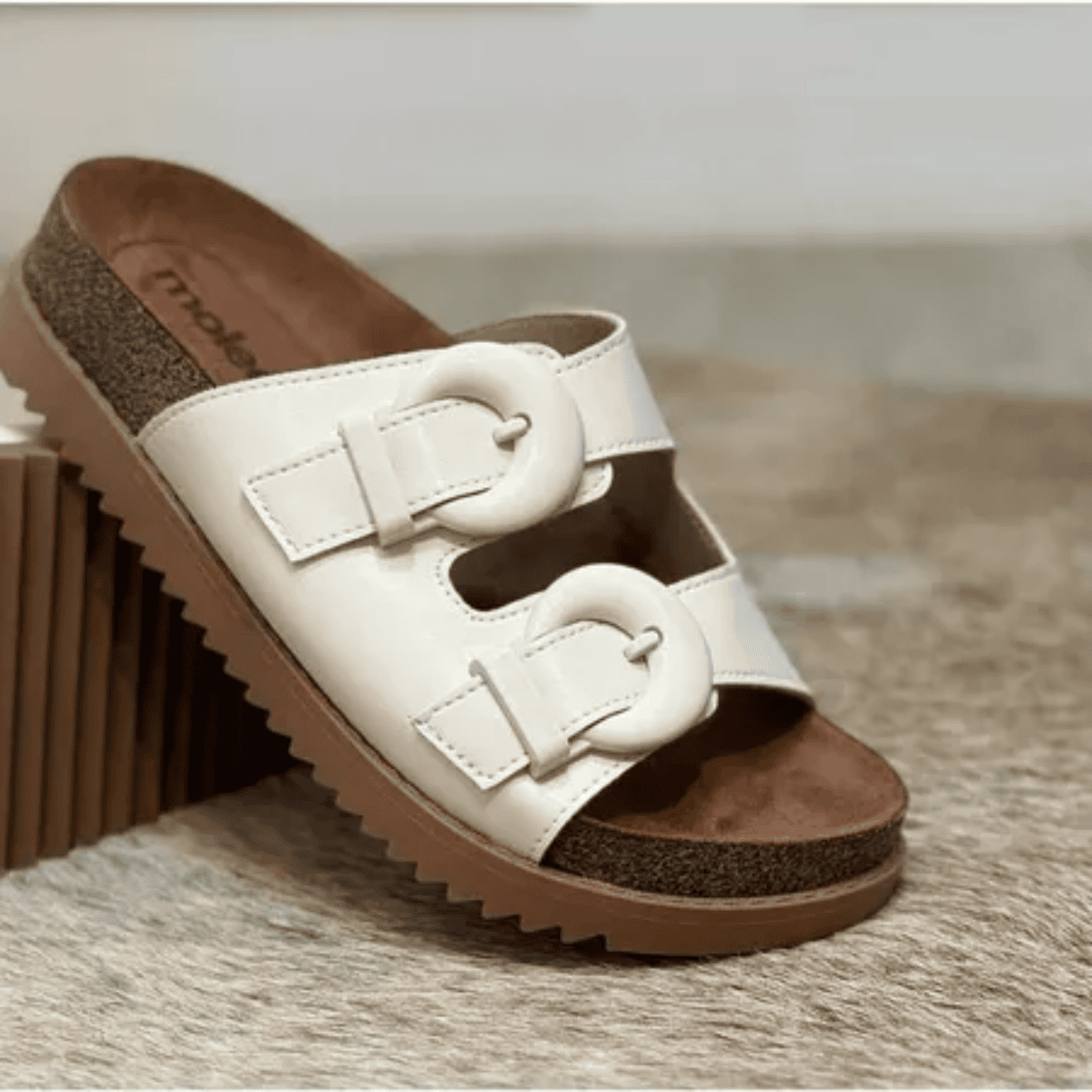 Tamanco Moleca Branco Off Feminino Estiloso Versatil  Branco 2