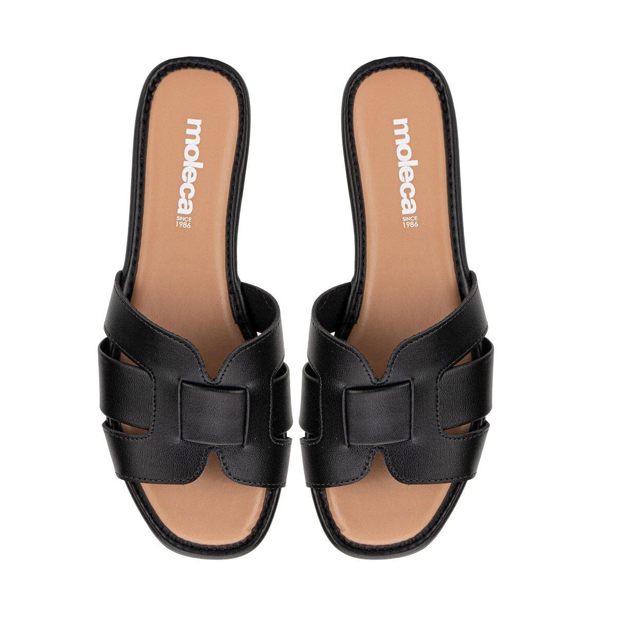Tamanco Feminino Moleca Napa Turim Preto Casual e Elegante Preto 2