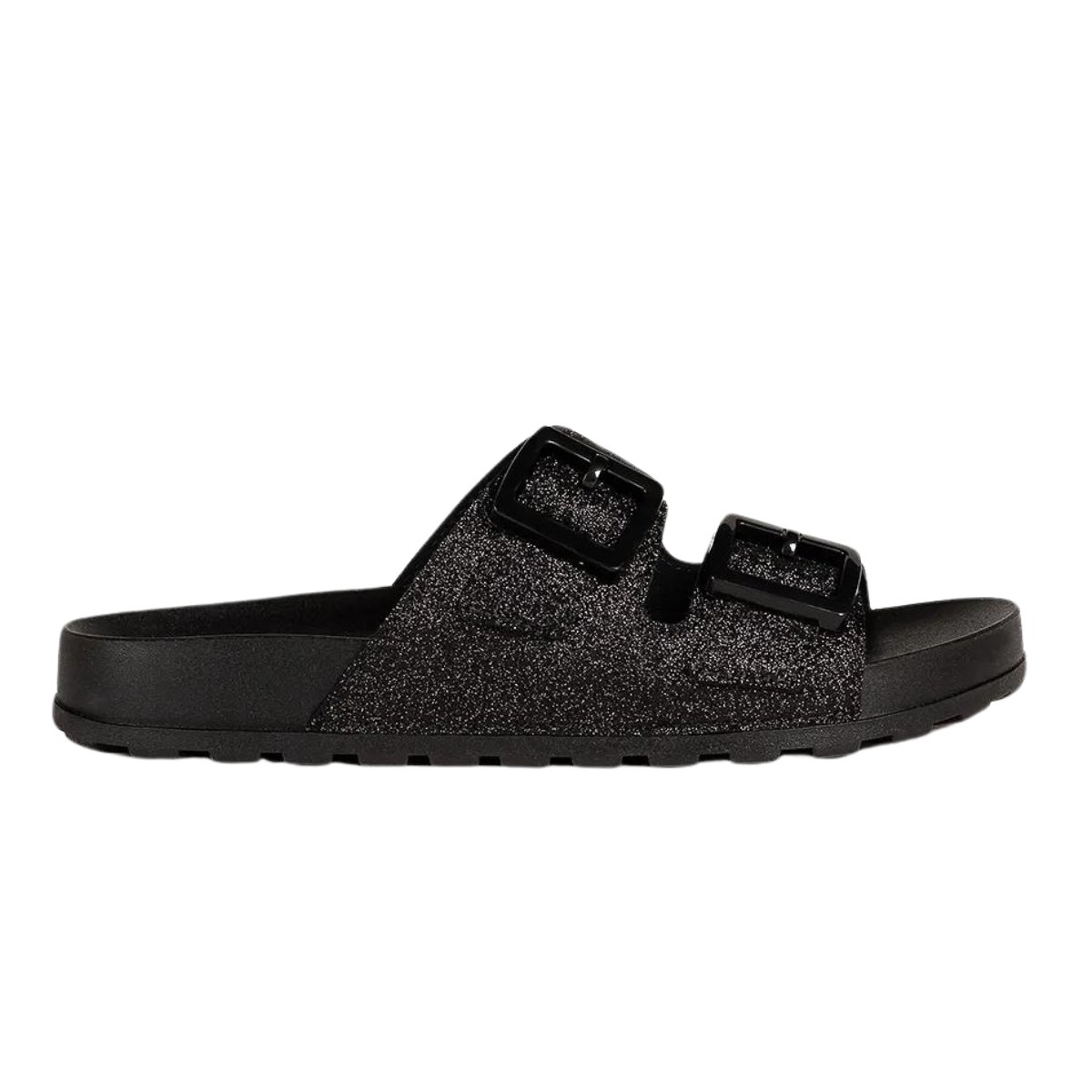 Tamanco Moleca Glitter Shine Feminino Preto Moda Classica