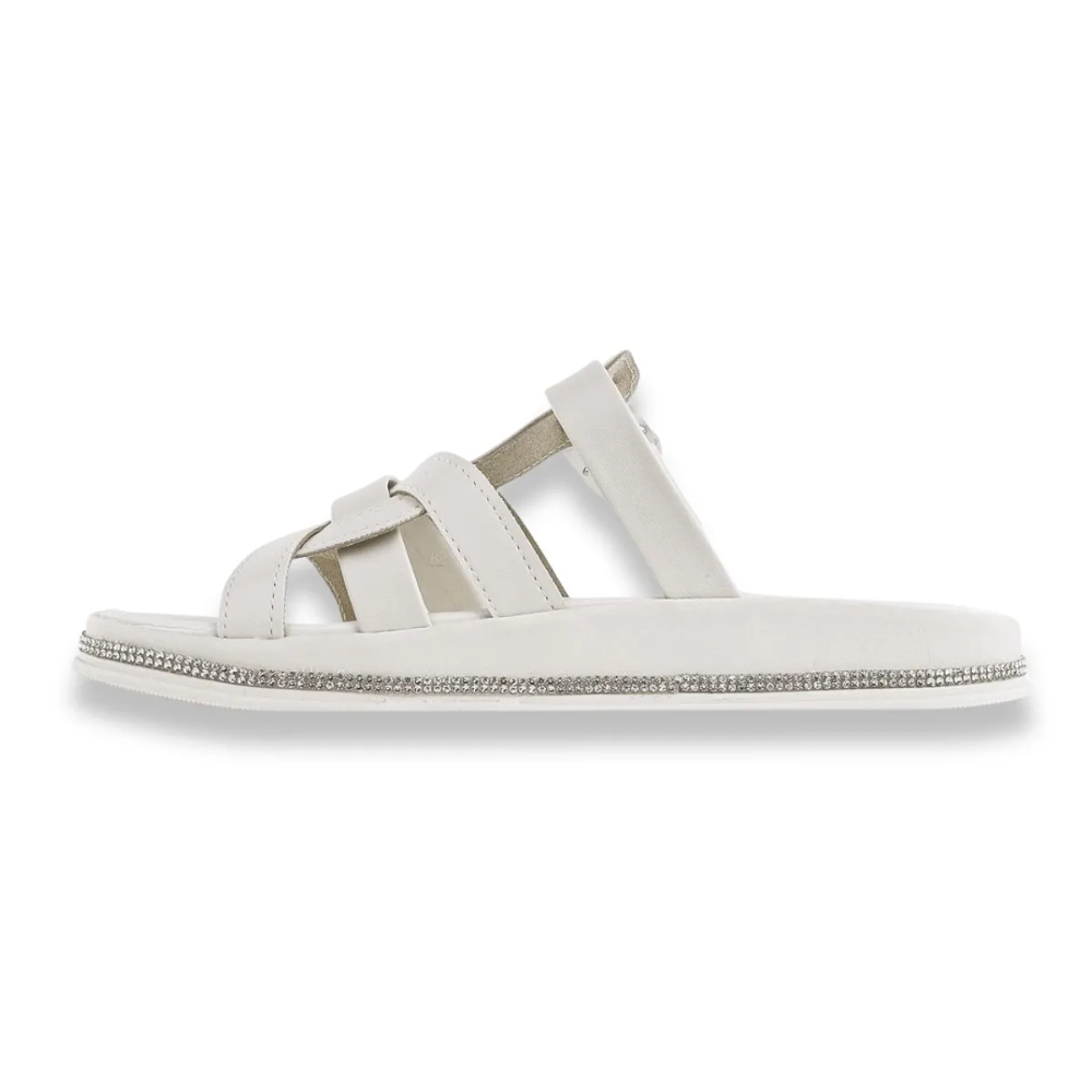 Tamanco Feminino Papete Moleca Strass Fivela Branco 5509202 Branco 3