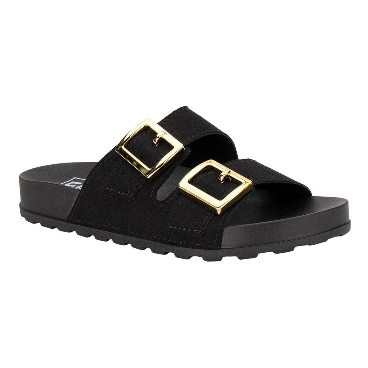 Tamanco Feminino Moleca Camurca Flex Preto Classico e Chic