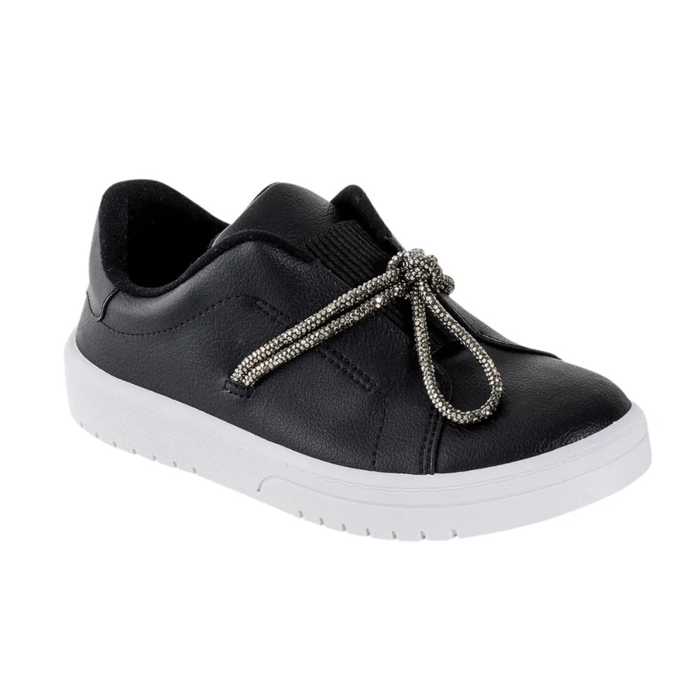 Tenis Moleca Cadarco Brilhante Preto Fume