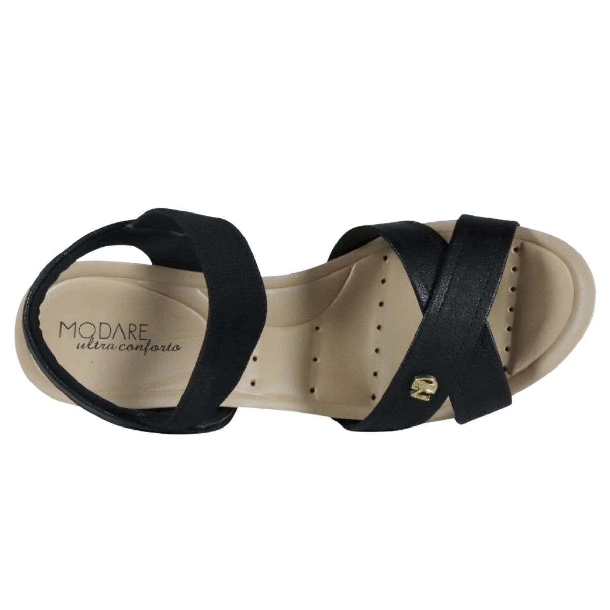 Sandalia Modare Salto Bloco Tira Elastico Conforto Preto 3