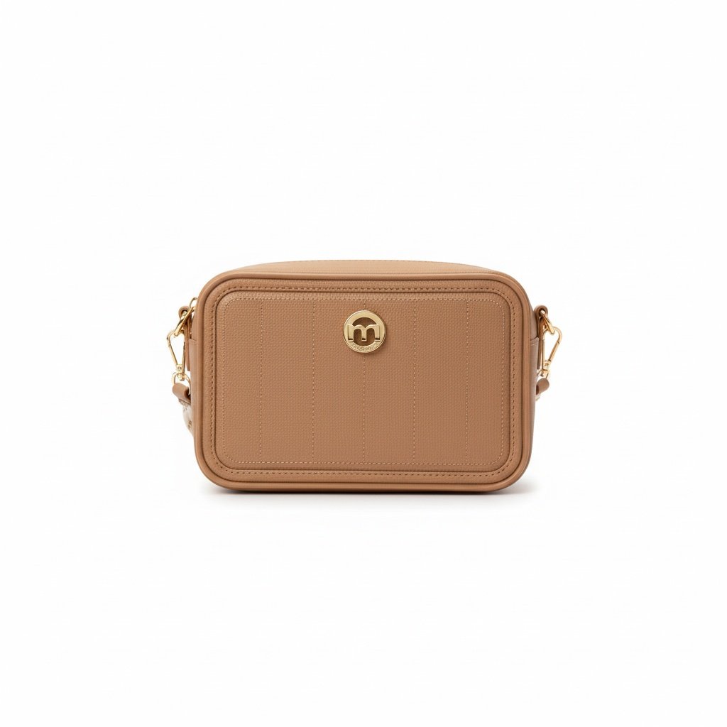 Moleca Bolsa Nude Essencial Urbana em PVC Marrom 1