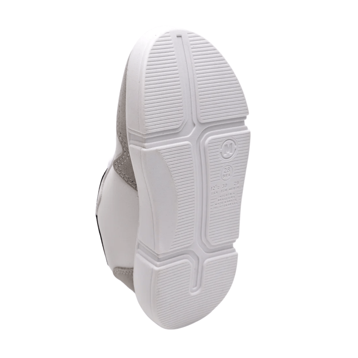 Tenis Molekinho Infantil Branco Cinza Preto Cadarco Branco 6