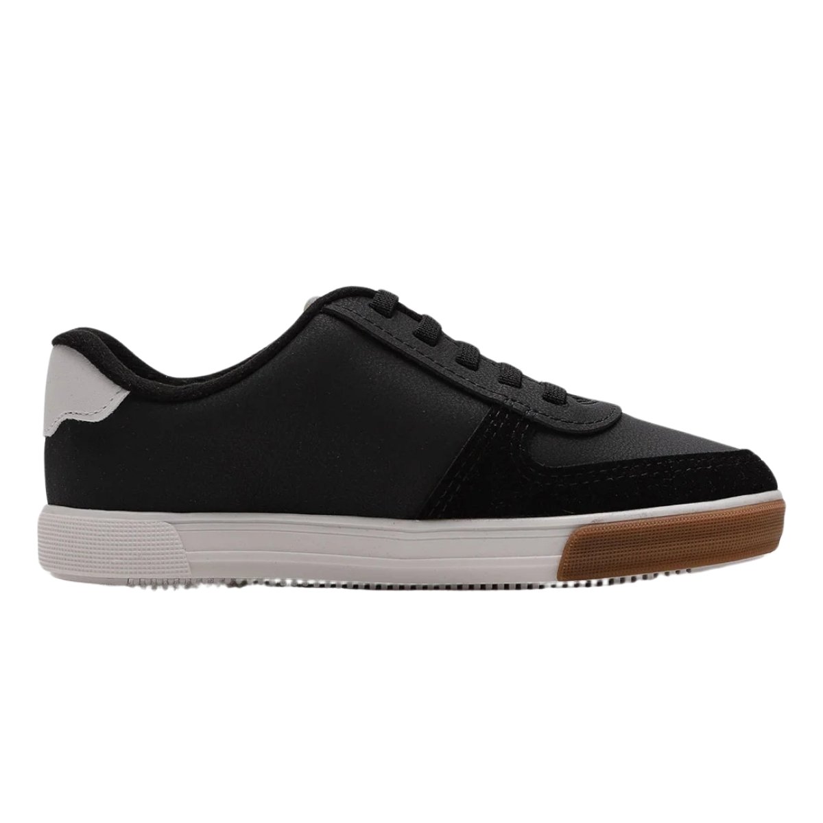 Tenis Molekinho Menino Preto Branco Recortes Modernos