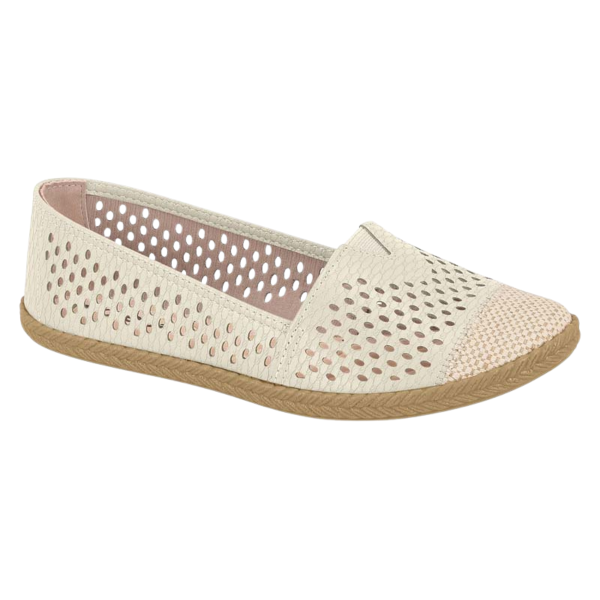 Sapatilha Moleca Off White Feminina Ultraleve Versatil Chic 