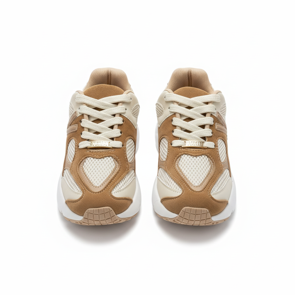 Tenis Feminino Vizzano Camurca Cadarco Off White Bege  Marrom/Bege 2