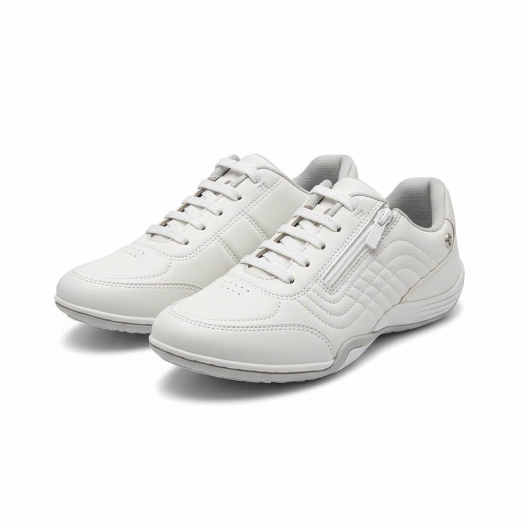 Tenis Kolosh Branco Ziper Lateral Ortopedico Feminino Branco 3