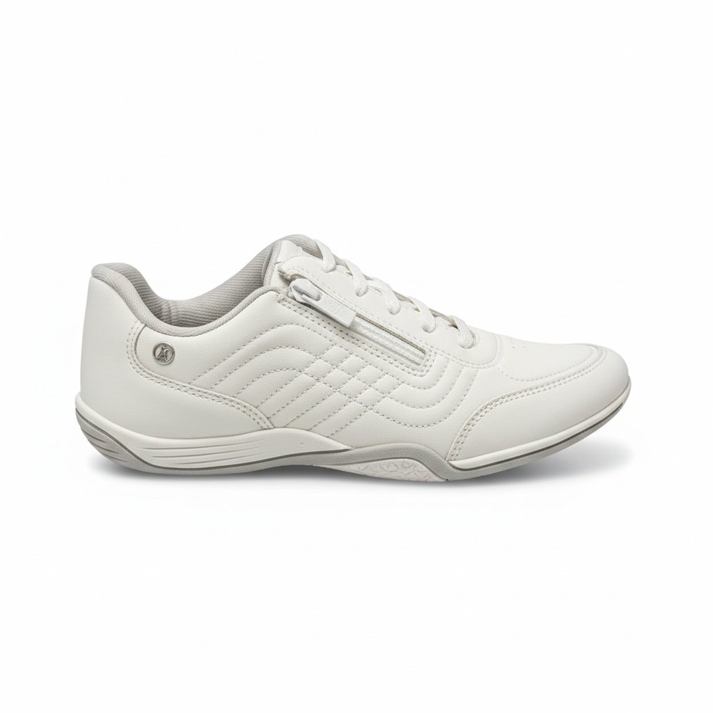 Tenis Kolosh Branco Ziper Lateral Ortopedico Feminino Branco 5