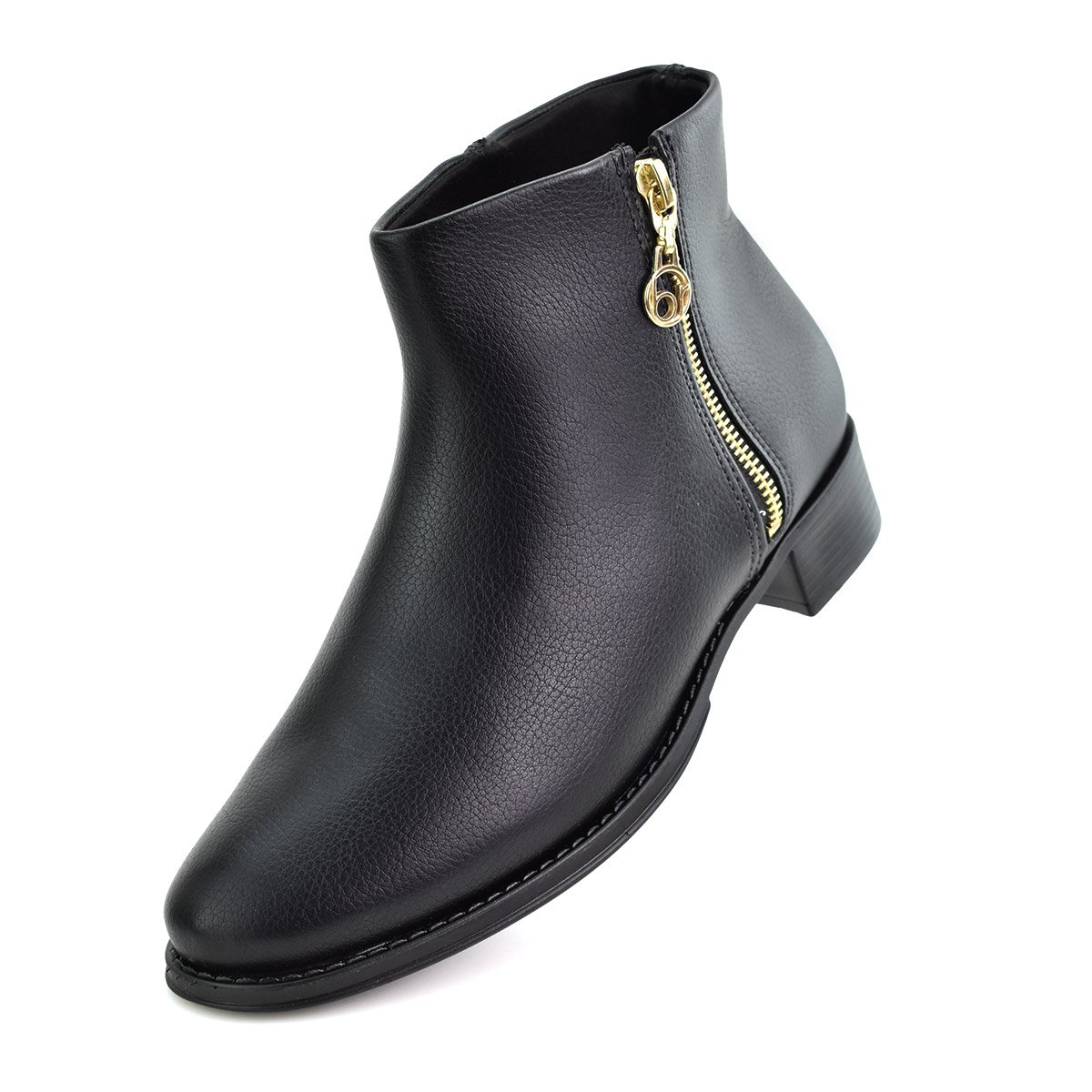 Bota Floather Beira Rio Cano Curto Preta Feminina Moderno Preto 7