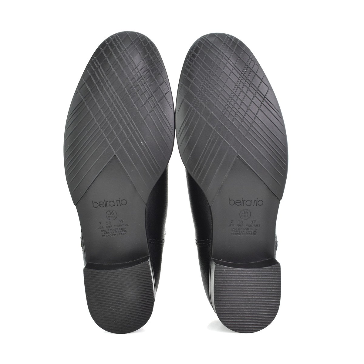 Bota Floather Beira Rio Cano Curto Preta Feminina Moderno Preto 8