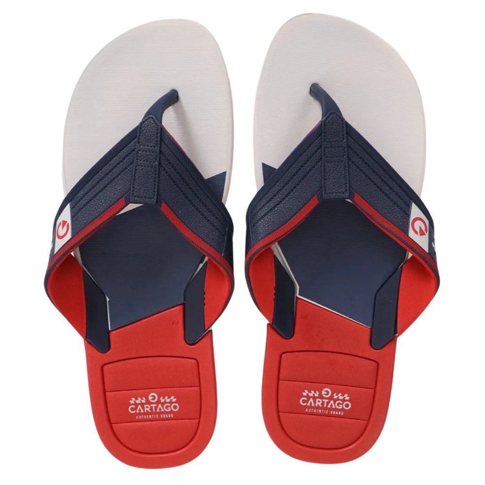 Chinelos Cartago Dallas Vermelho Azul Meninos Leveza Macio