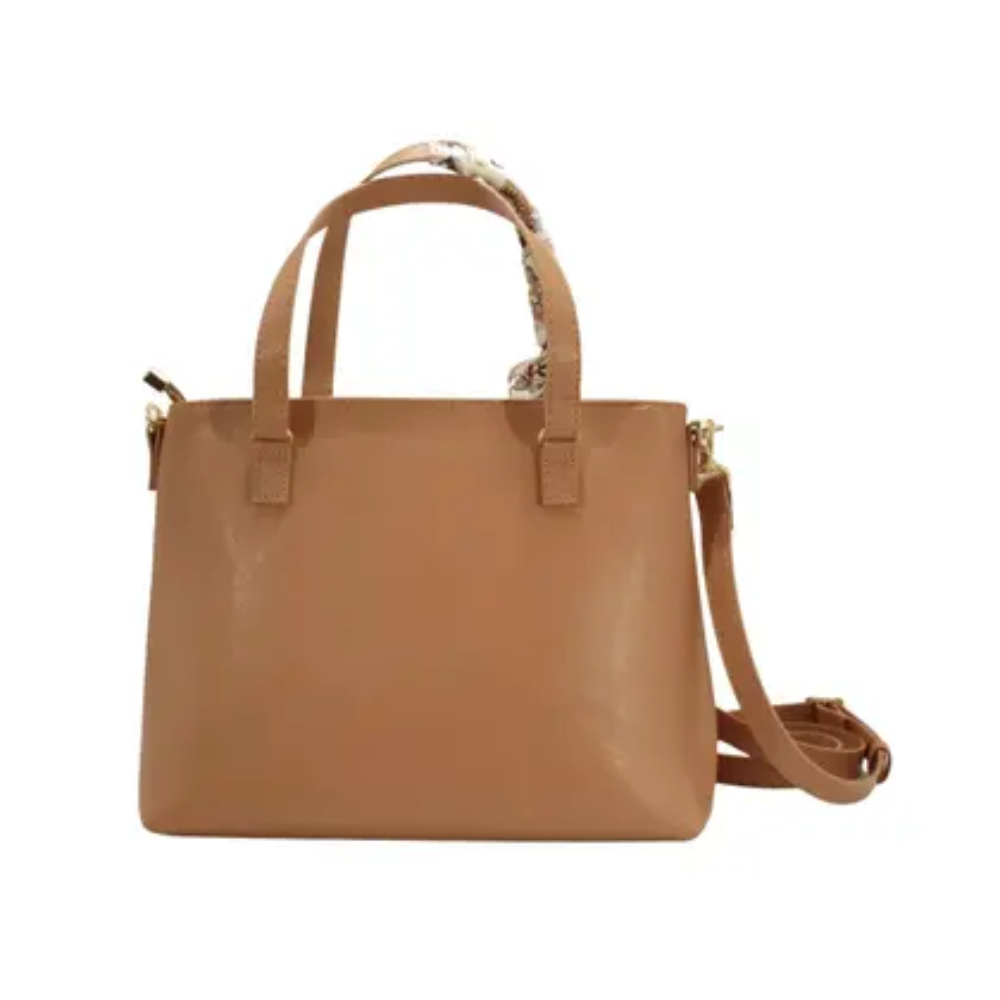 Bolsa Modare Napa Nude Feminina Estilo Moderno Espacosa Marrom 2