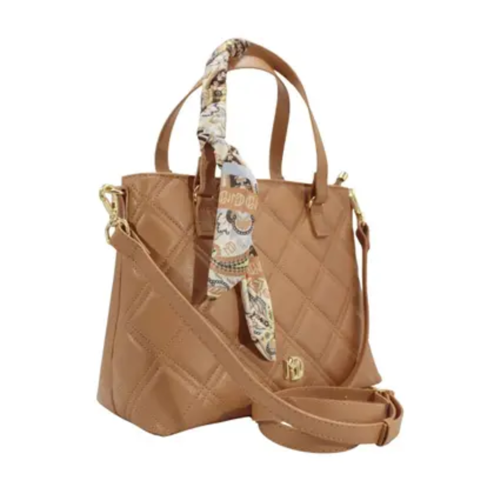 Bolsa Modare Napa Nude Feminina Estilo Moderno Espacosa Marrom 3