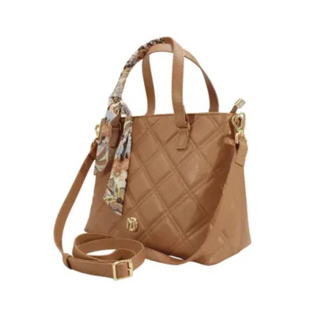 Bolsa Modare Napa Nude Feminina Estilo Moderno Espacosa Marrom 4