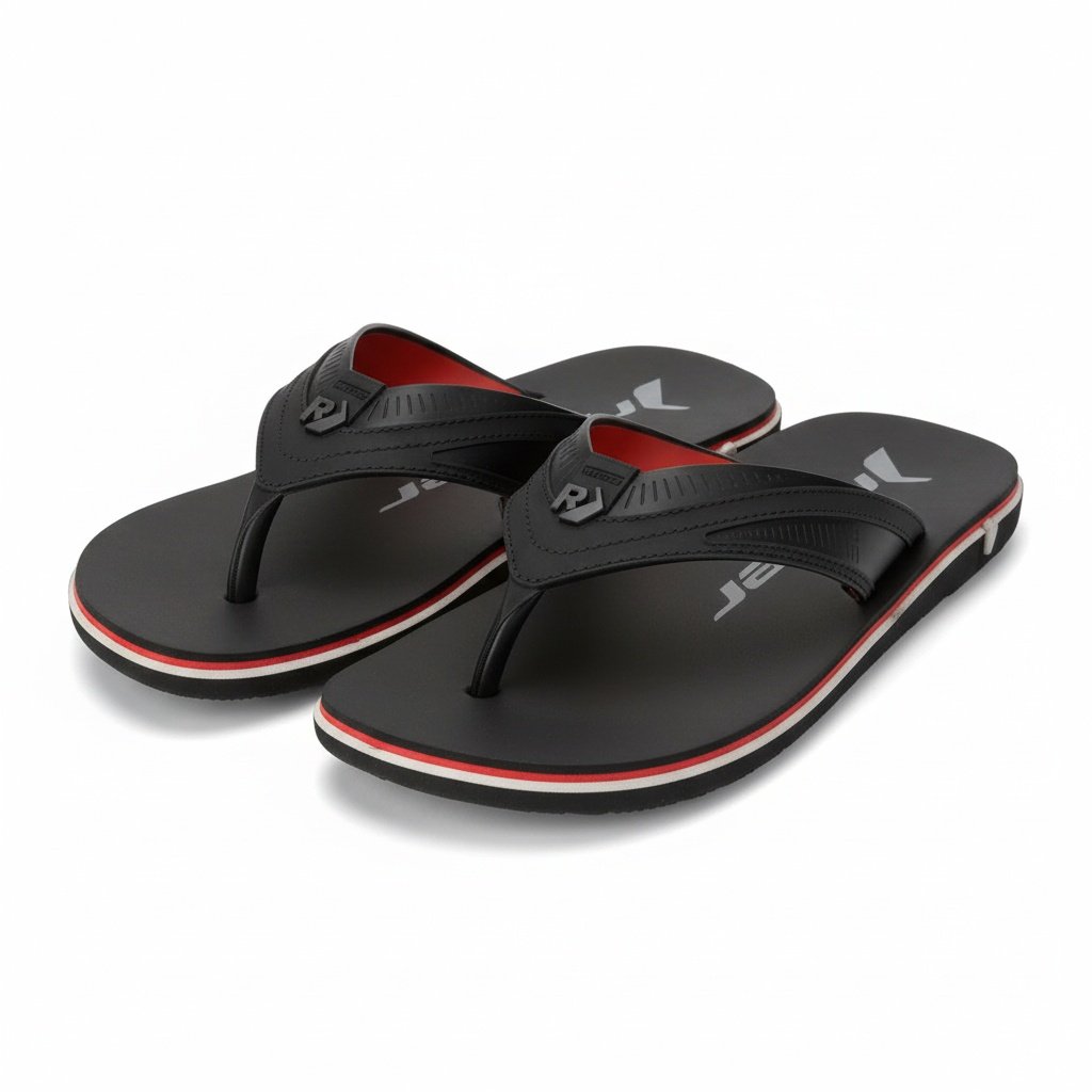 Chinelos Rider Rw Plus Cinza Preto Vermelho Leveza Preto 5