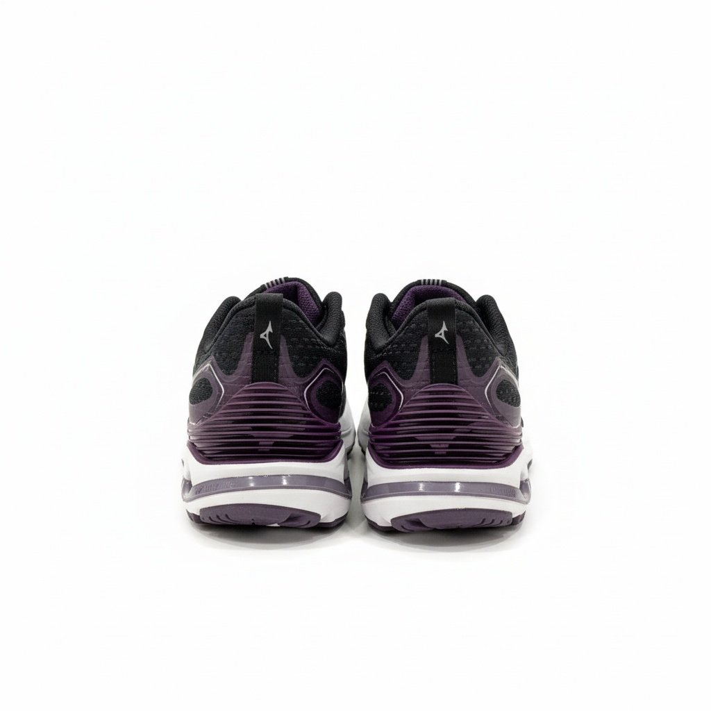 Mizuno Wave Dynasty 8 Preto Roxo Corrida Imbativel Feminino Preto 5