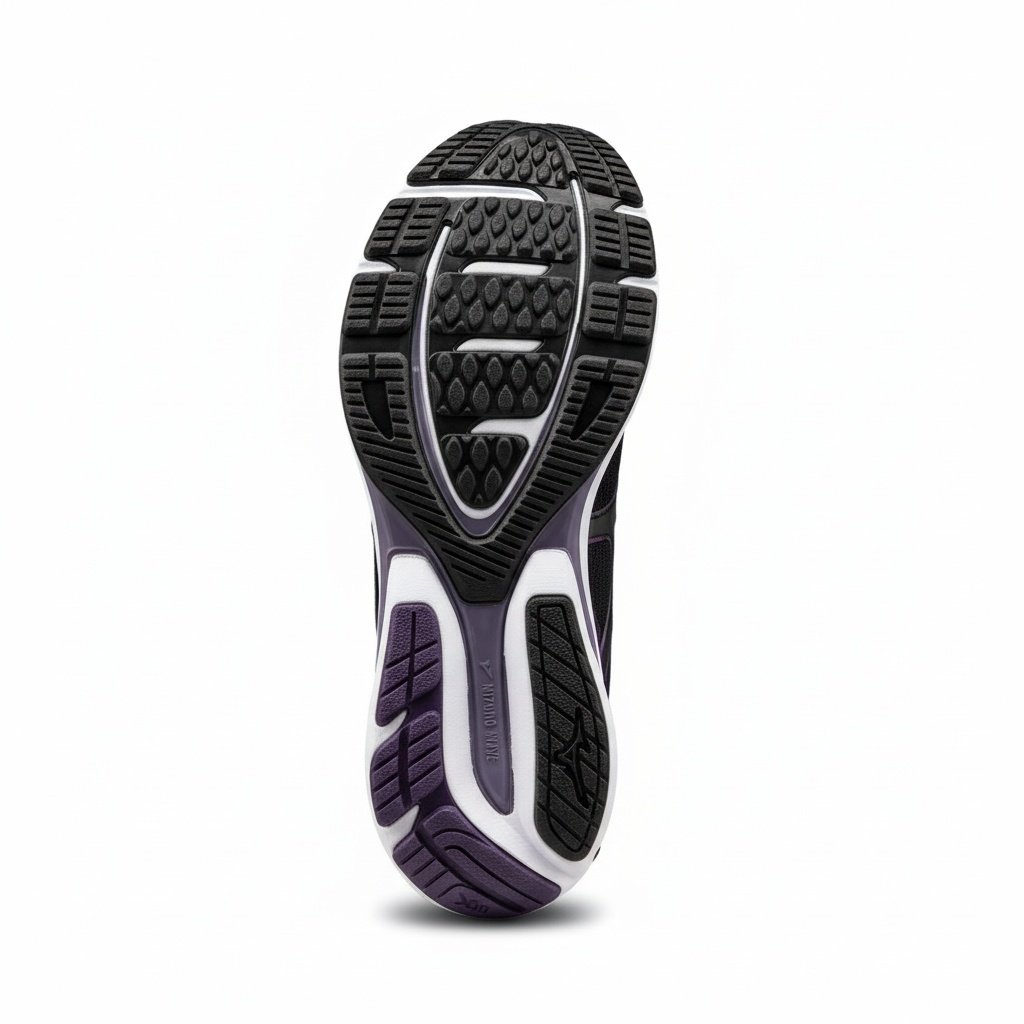 Mizuno Wave Dynasty 8 Preto Roxo Corrida Imbativel Feminino Preto 6