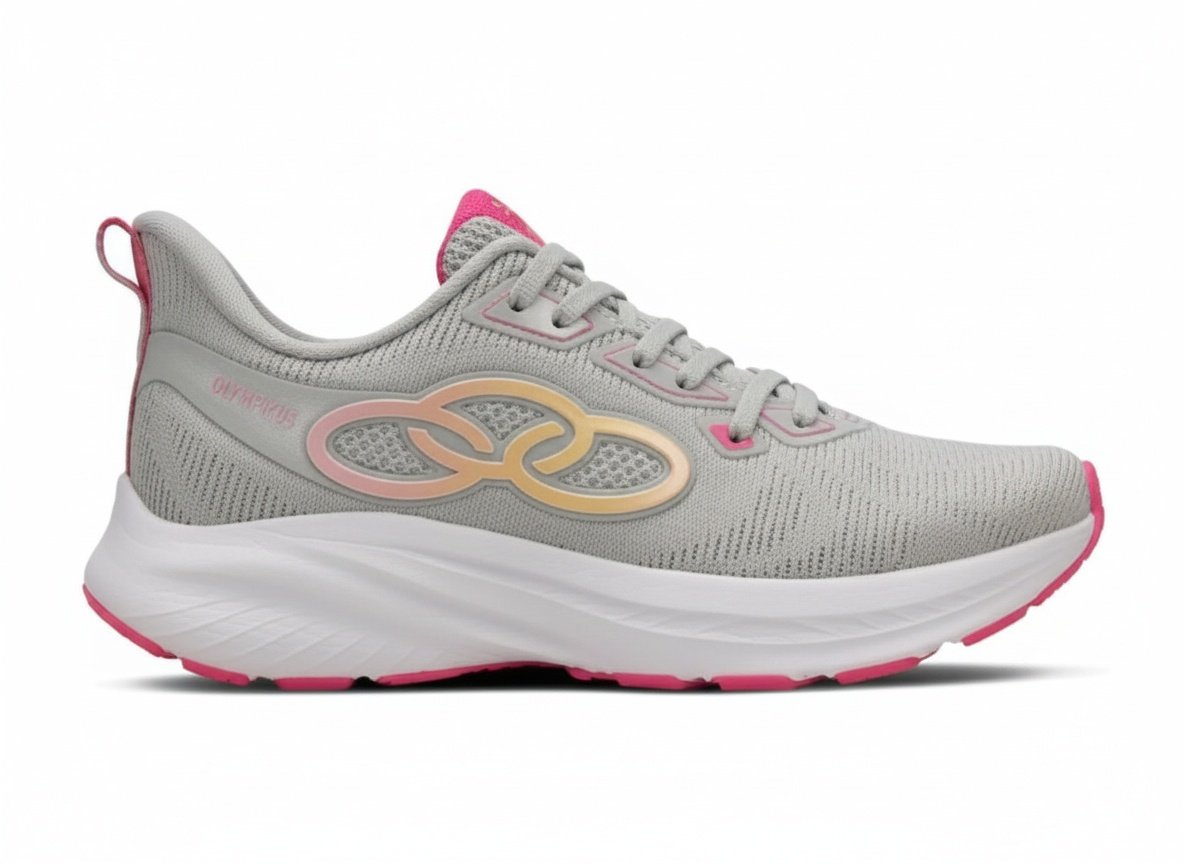 Olympikus Swift 5 Lunar Amortecimento Superior Cinza Rosa Cinza 3