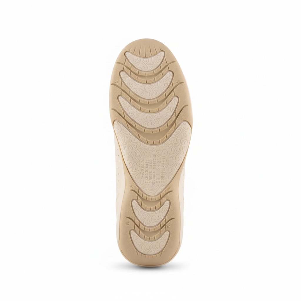 Tenis Kolosh TULE Ziper Lateral Ortopedico Feminino Bege 6
