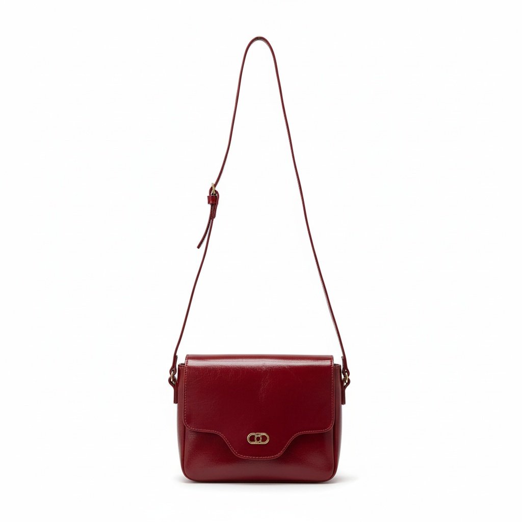 Bolsa Beira Rio Cherry Transversal Design Sofisticado  Vermelho 4