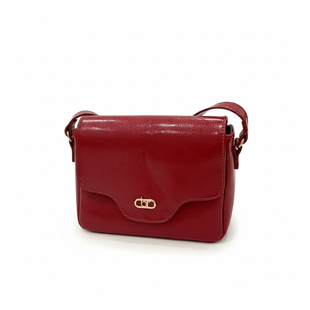 Bolsa Beira Rio Cherry Transversal Design Sofisticado  Vermelho 6