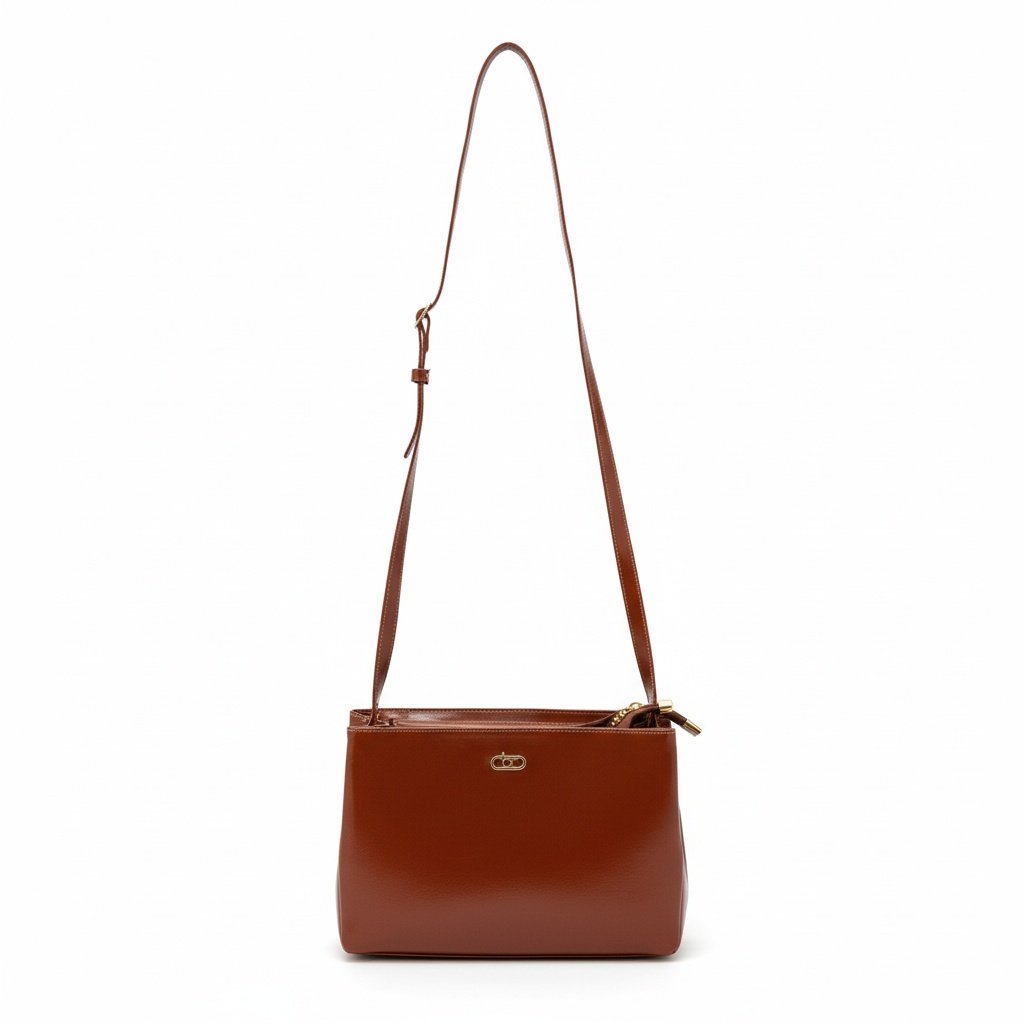 Bolsa Beira Rio Marrom Alca Fina Elegancia Dourada Marrom 2