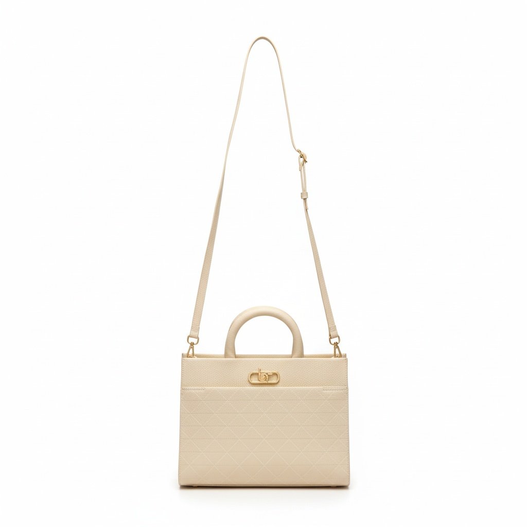 Bolsa Beira Rio Matelasse Creme Alca Dupla Casual Bege 4