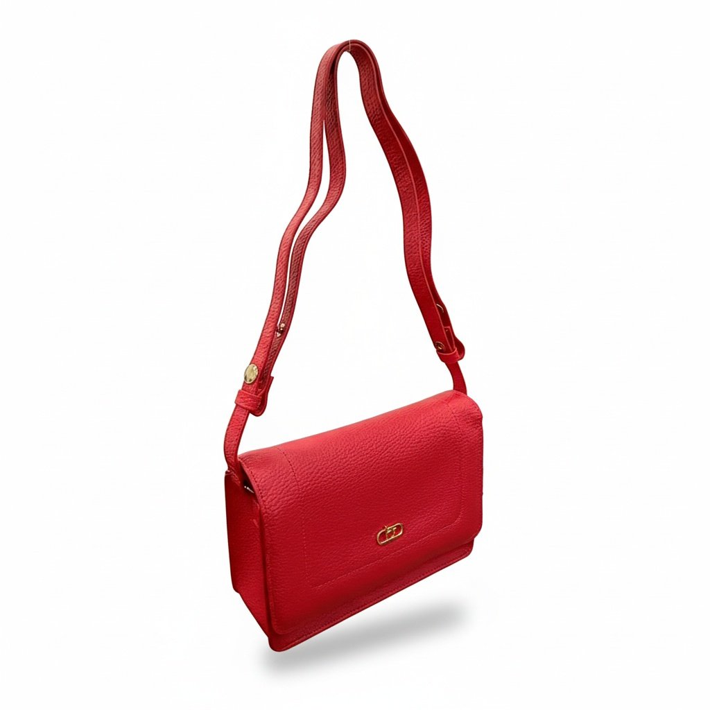Bolsa Beira Rio Feminina Vermelha Com Alca em Couro Elegante Vermelho 3