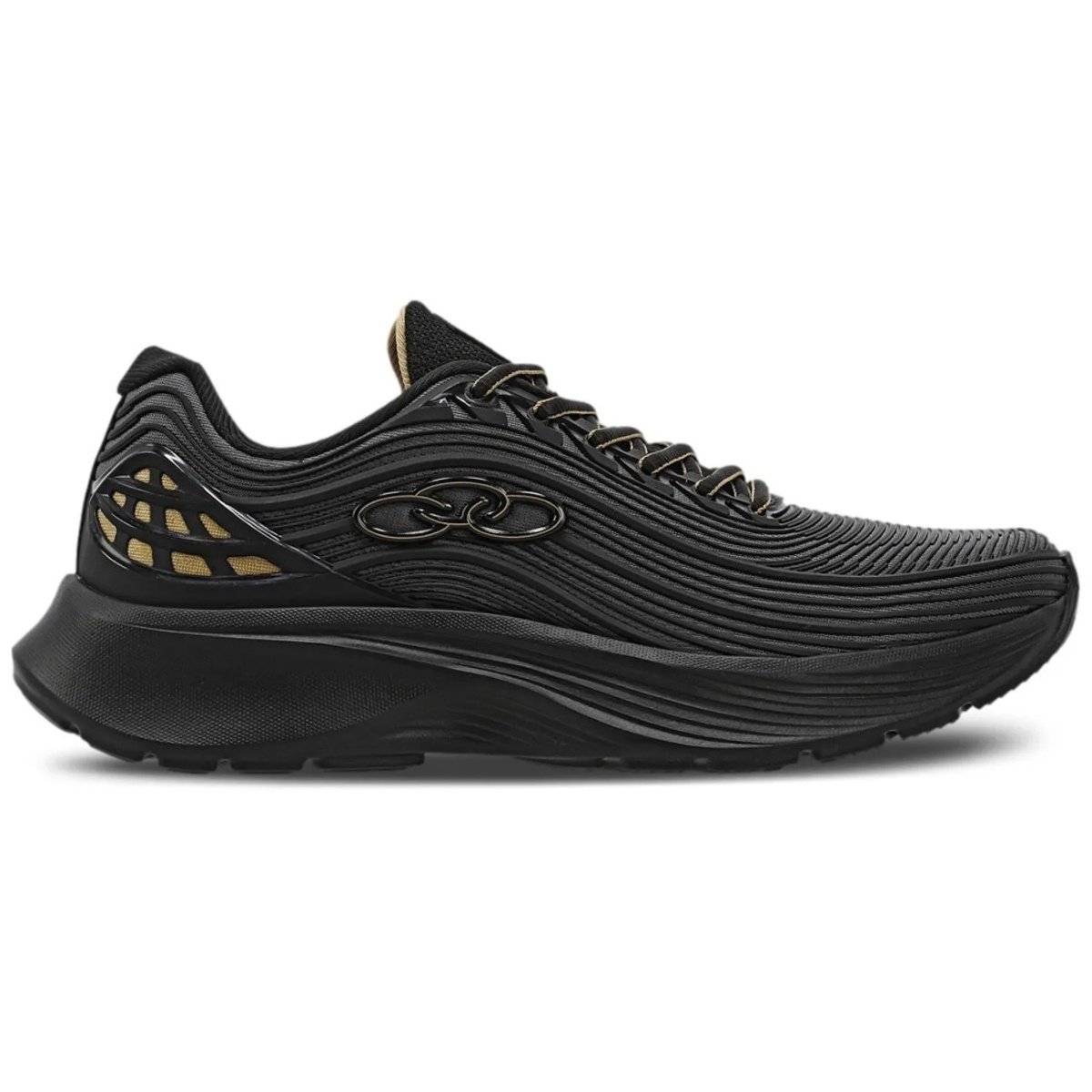 Tenis Olympikus Fluir Tenis Masculino Caminhada Leve Preto 4
