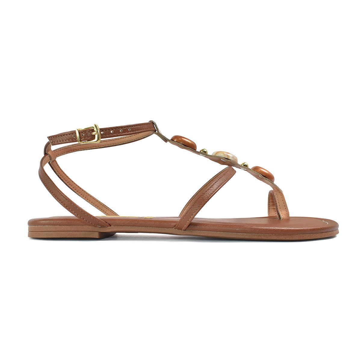Rasteira Vizzano Feminina Pedraria Mocca Estilo Moderno Marrom 3