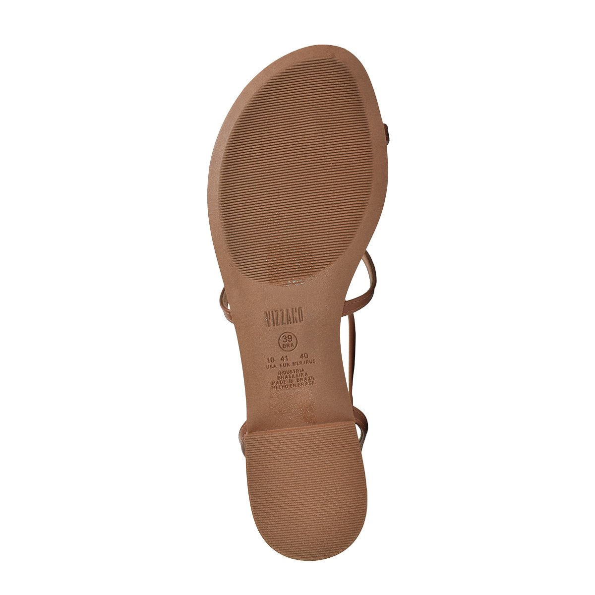 Rasteira Vizzano Feminina Pedraria Mocca Estilo Moderno Marrom 6