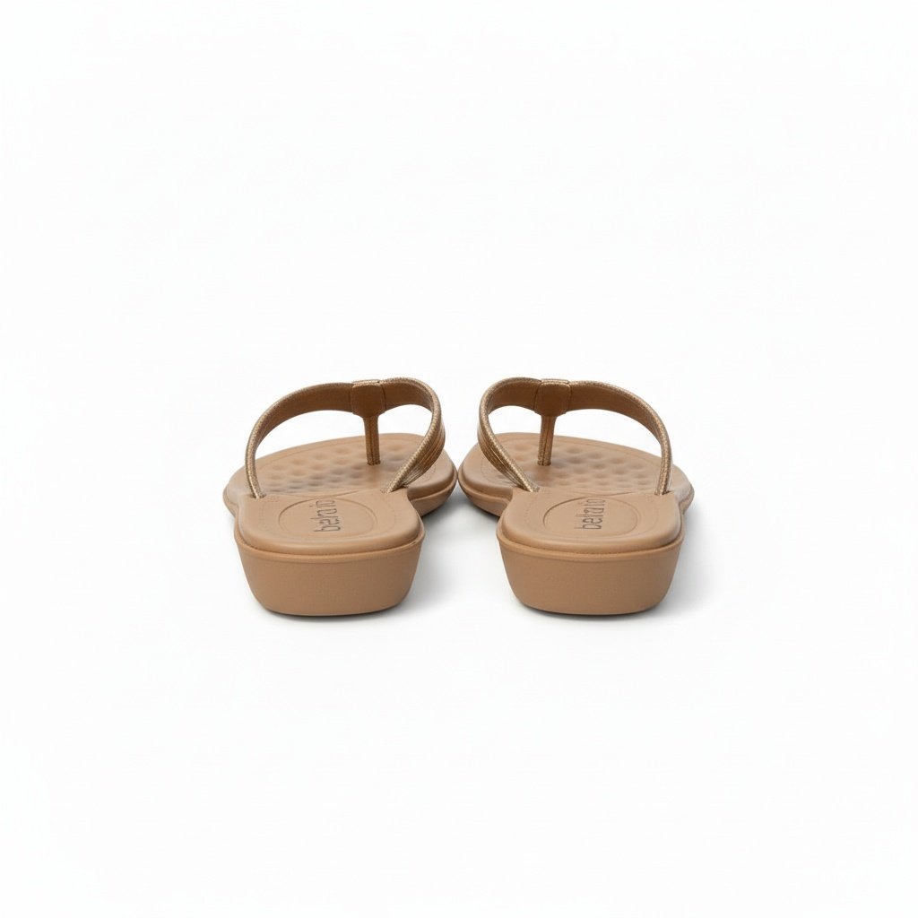 Tamanco Beira Rio Feminino Ouro Rosado Elegante Confortavel  Dourado 5