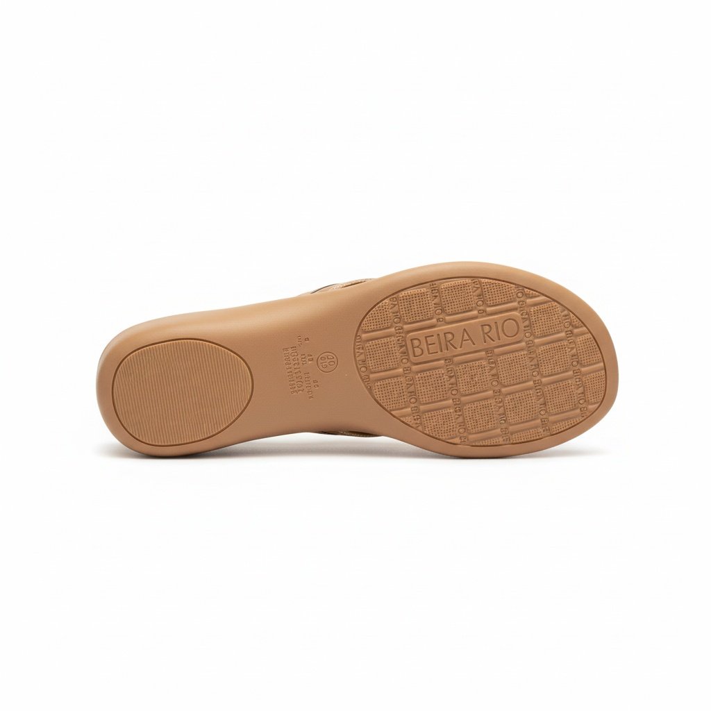 Tamanco Beira Rio Feminino Ouro Rosado Elegante Confortavel  Dourado 6