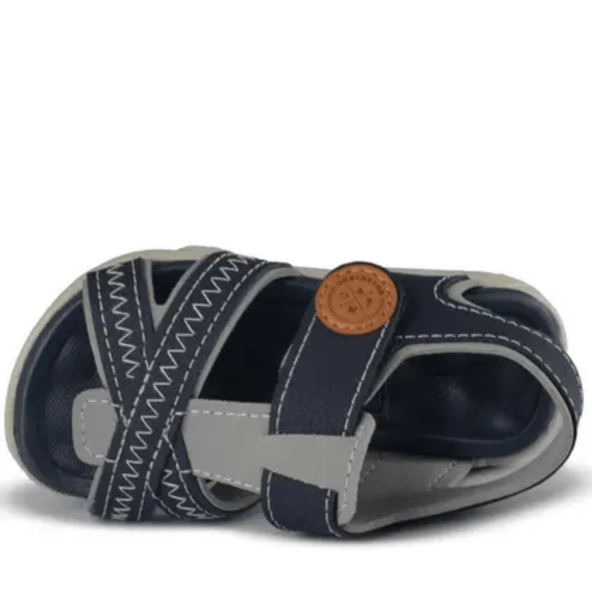 Molekinho Sandalia Infantil Napa Marinho Cinza Ultraleve Azul Marinho 2
