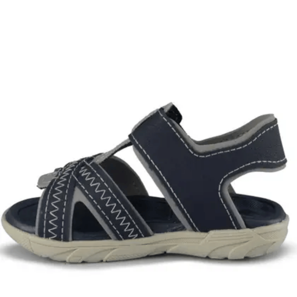 Molekinho Sandalia Infantil Napa Marinho Cinza Ultraleve Azul Marinho 3